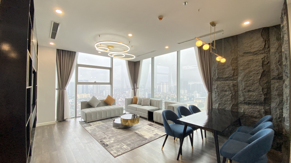 CHO THUÊ CĂN GÓC FULL KÍNH 144M2 THIẾT KẾ 3 PHÒNG NGỦ - CHUNG CƯ THE NINE, PHẠM VĂN ĐỒNG